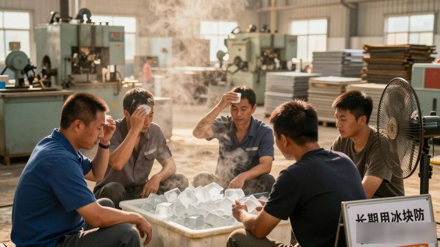 车间高温不用愁 承德防暑降温冰块成了工人的救命凉方